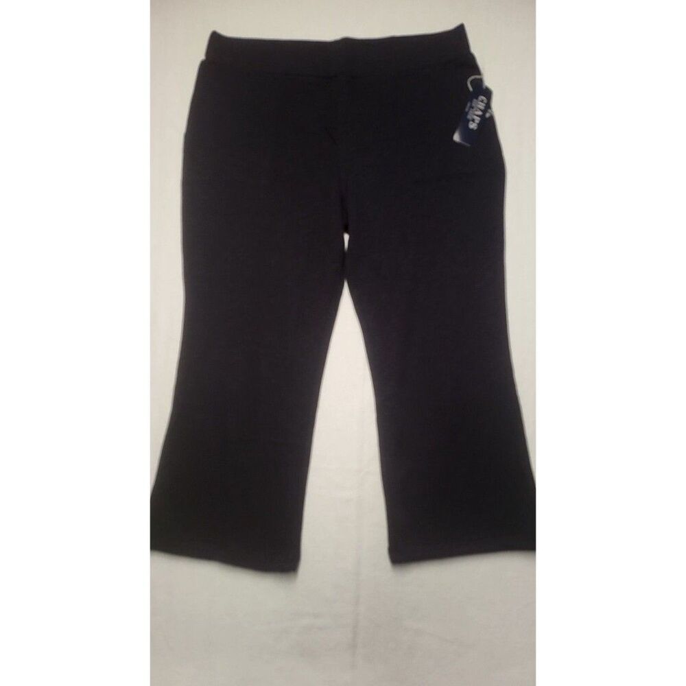 Chaps Women's Capri Pants NWT Navy Blue Cotton Stretch Sz Large